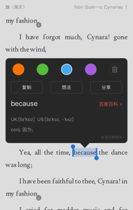掌阅使用有道智云自然语言翻译服务，显示词语的中文释义.